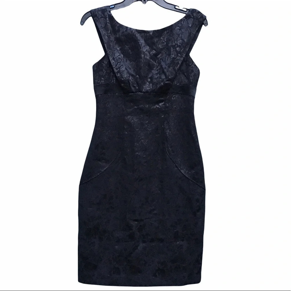 Maggy London Black Sleeveless Formal Cocktail Mini Dress Size 2
